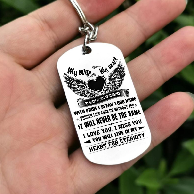 My Wife My Angel Memorial Dog Tag