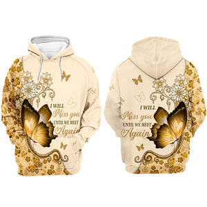 I Will Miss You Until We Meet Again Personalized All Over Print Hoodie