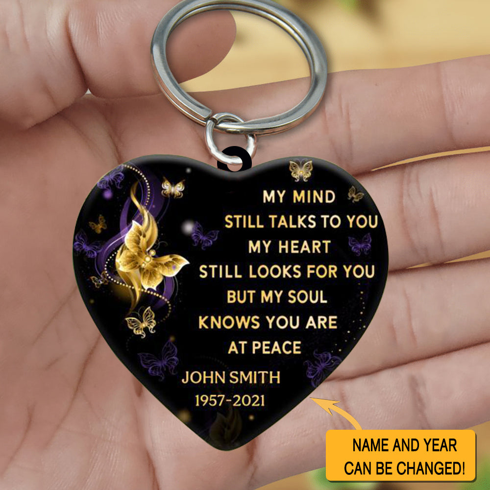 My Mind Still Talks To You Personalized Keychain