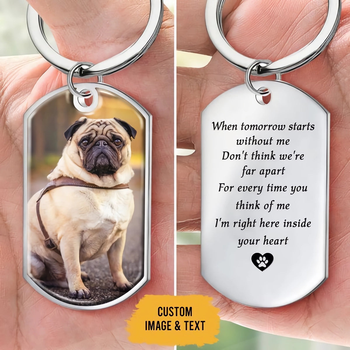 Dog Keychain Dog Memorial Gifts For Loss Of Dog dog - Personalized Keychain - Pet Memorial Gifts Cat Keychain