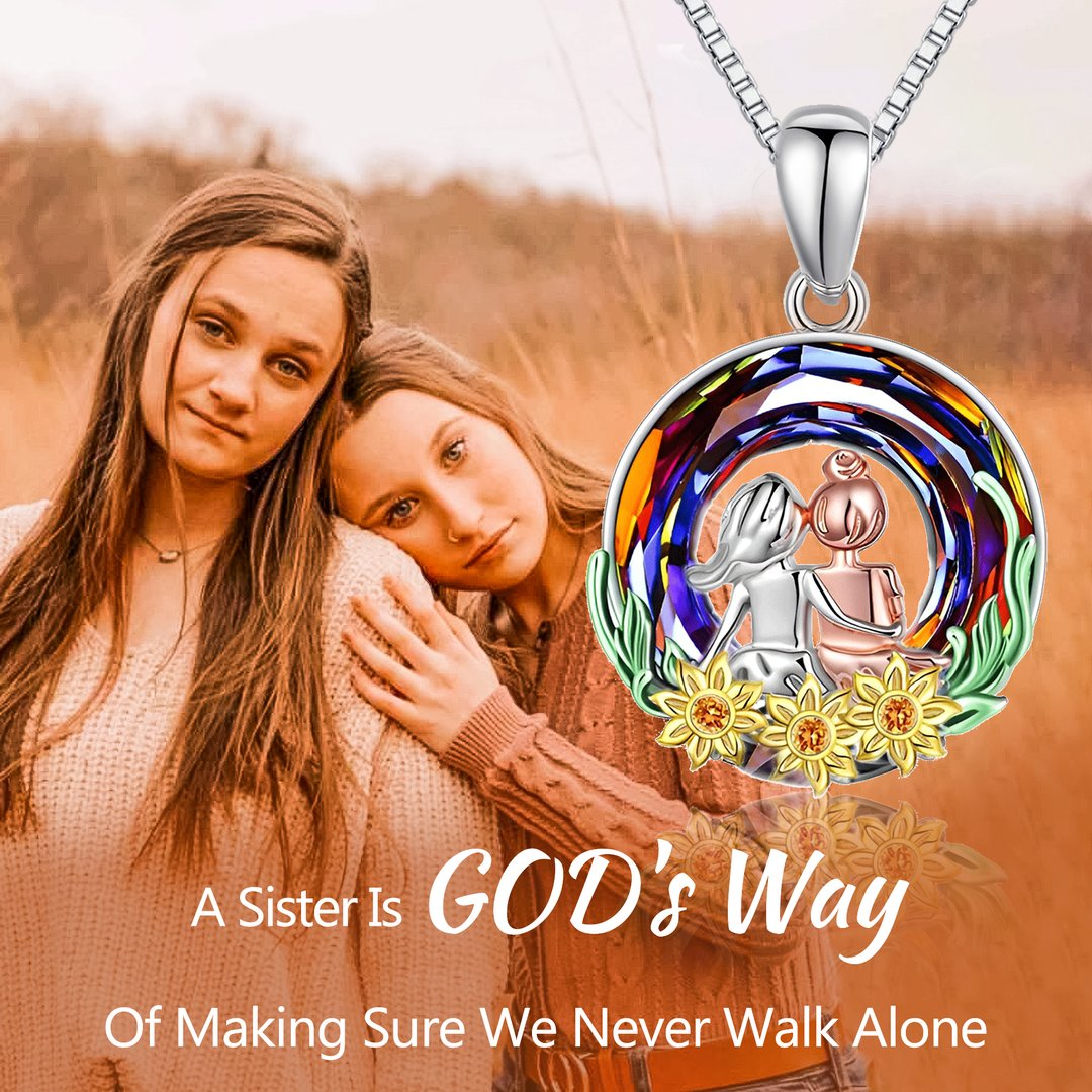 For Sister - A Sister Is GOD's Way Of Making Sure We Never Walk Alone Necklace