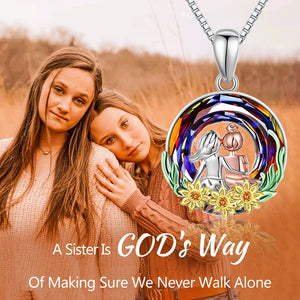 For Sister - A Sister Is GOD's Way Of Making Sure We Never Walk Alone Necklace