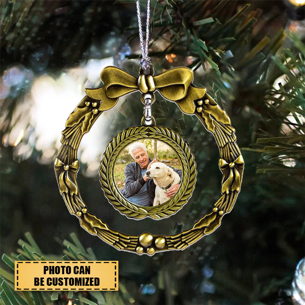 Personalized Metal Angel Picture Frame Memorial Christmas Ornaments