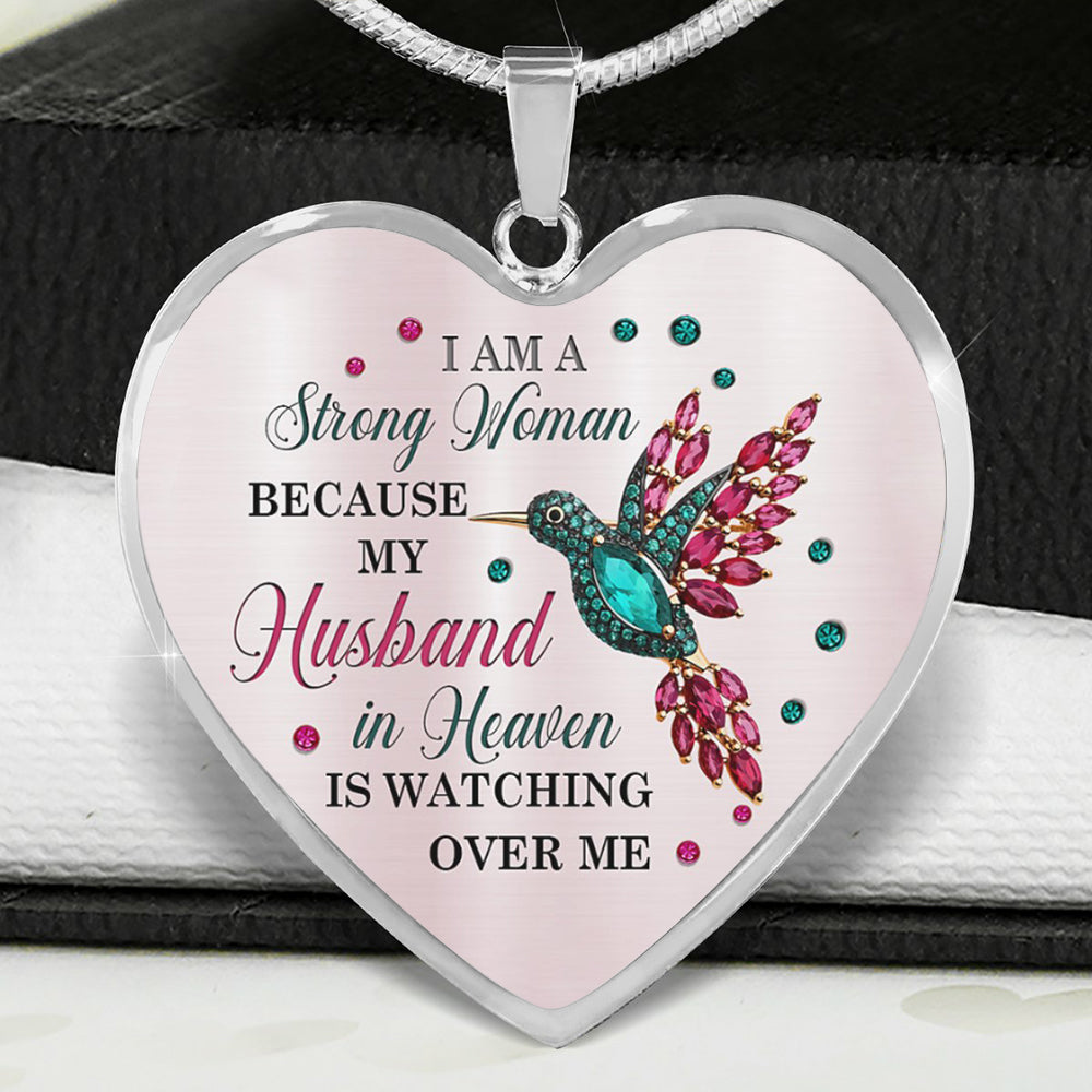 I Am a Strong Woman Heart Necklace