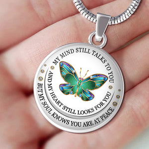 My Mind Still Talks to You Color Butterfly Necklace