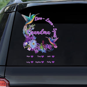 Grandma Nana Mom Hummingbird Personalized Car Stickers