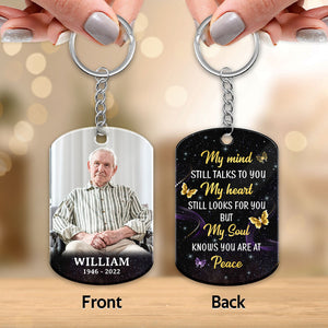 My Mind Still Talks To You Photo Personalized Stainless Steel Keychain