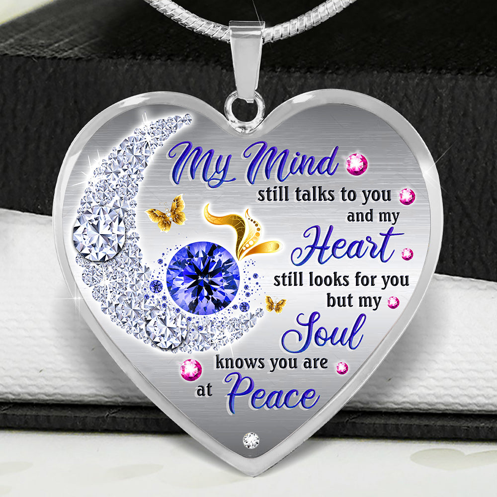 My Mind Still Talks To You Heart Necklace