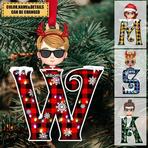 Christmas Alphabet Personalized Kids Ornament