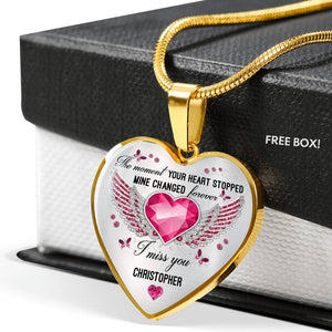 The Moment Your Heart Stopped Heart Necklace