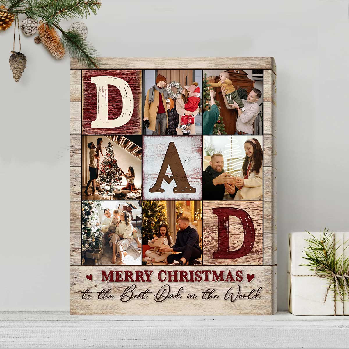 Dad Photo Collage Poster, Personalized Gifts For Dad, Best Father's Day Gifts 2024