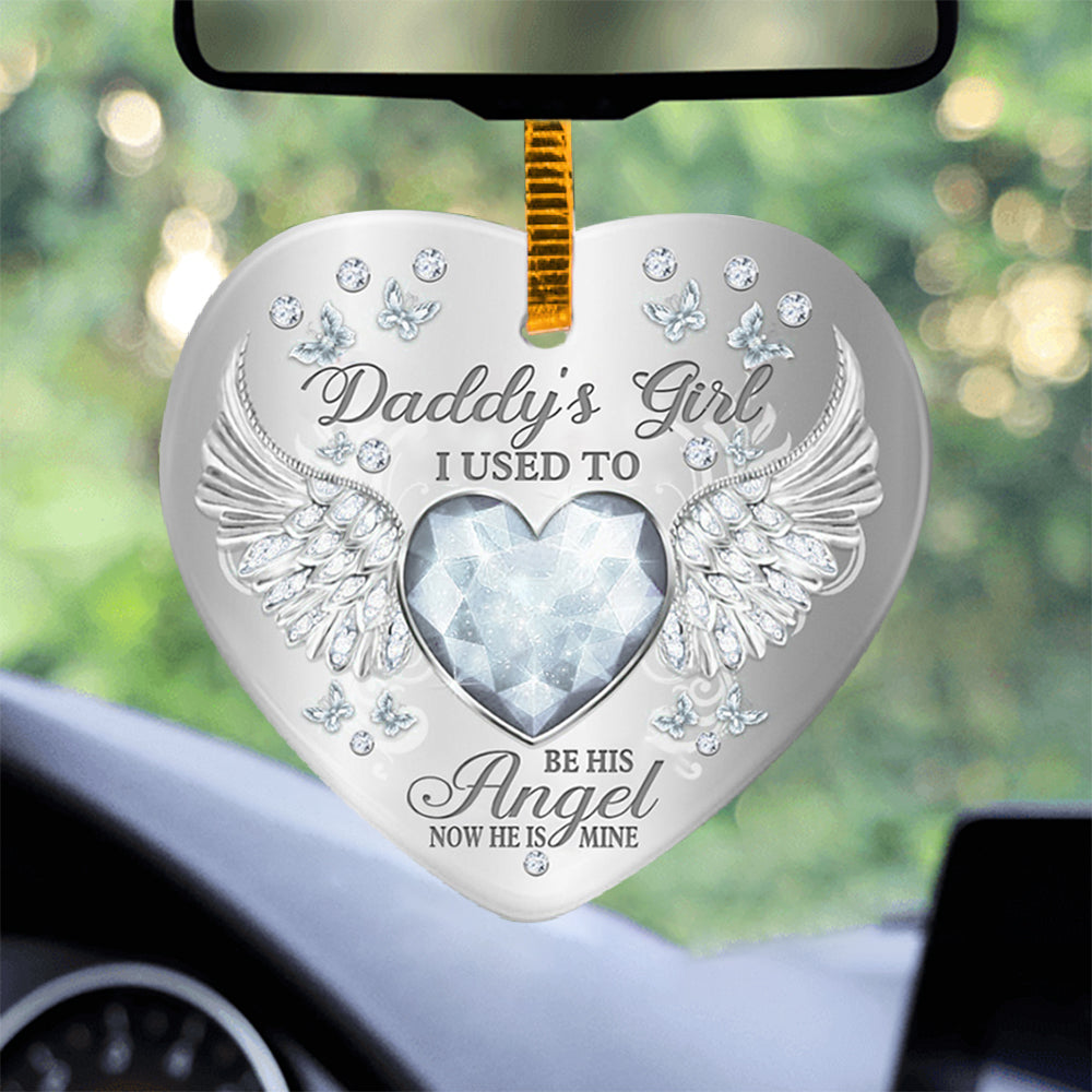 Daddys Girl Heart Ornament (Porcelain)