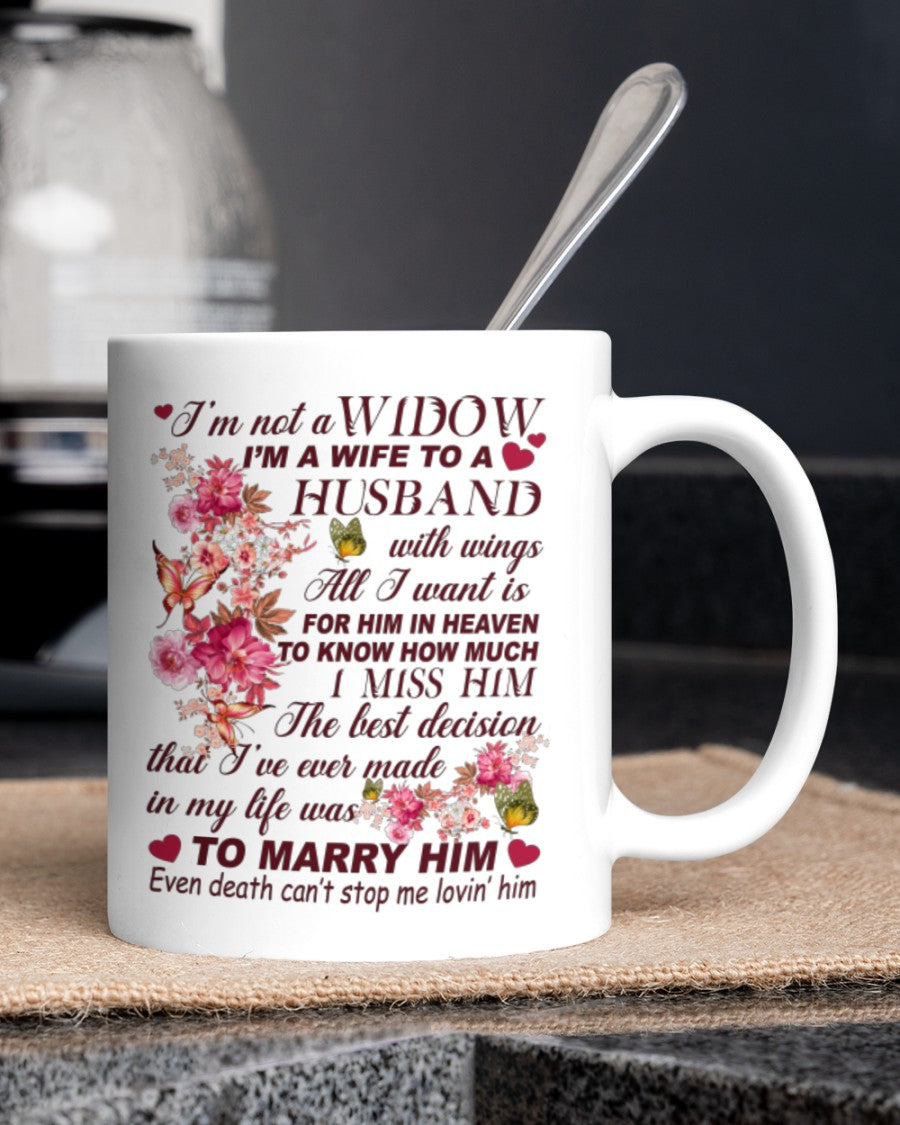 My Husband Has Wings Mug - Loved One Memorial Gift