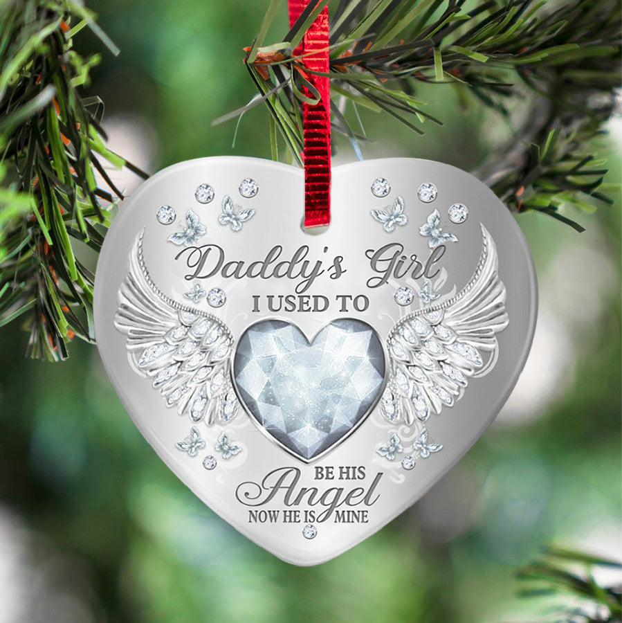 Daddys Girl Heart Ornament (Porcelain)