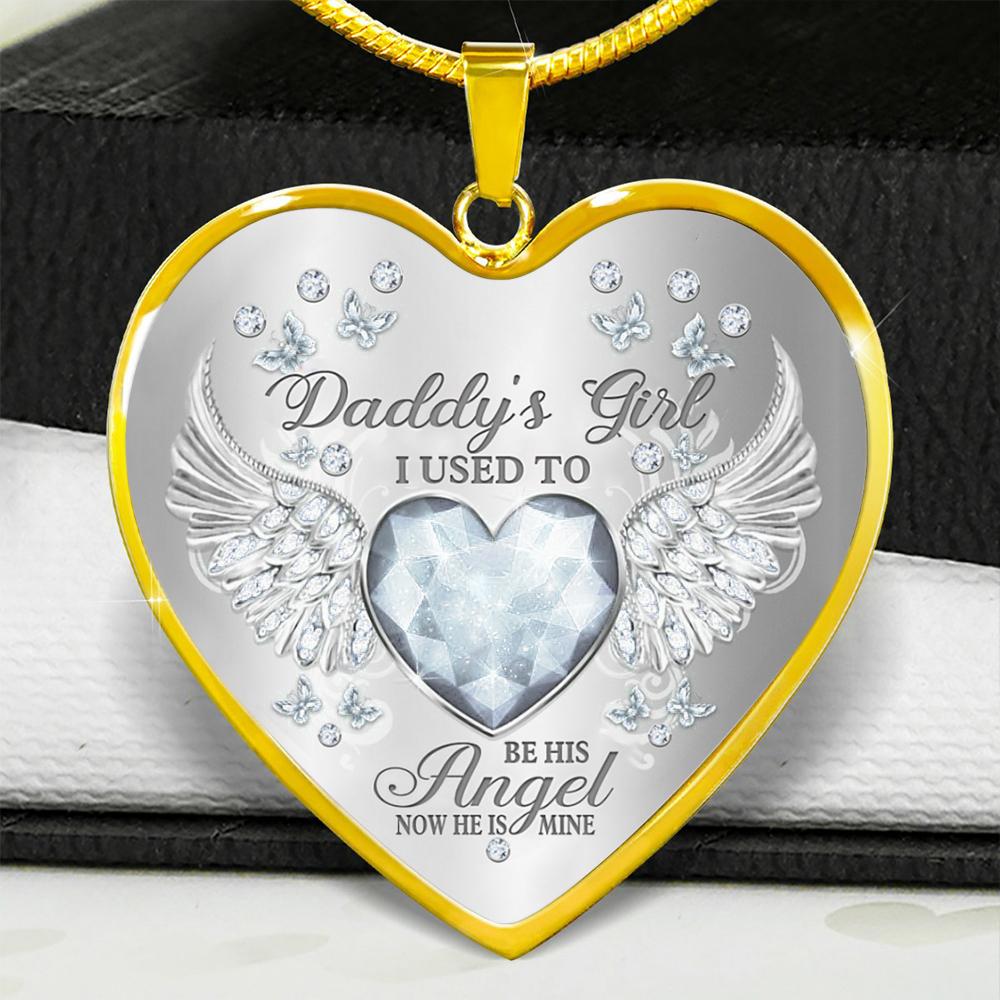 Daddy's Girl Birthstone Heart Necklace
