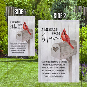 A Message From Heaven Cardinals Garden Flag