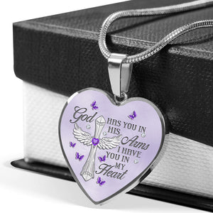 God Has You In His Arms Heart Necklace