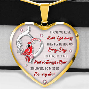 They Fly Beside Us Everyday Heart Necklace