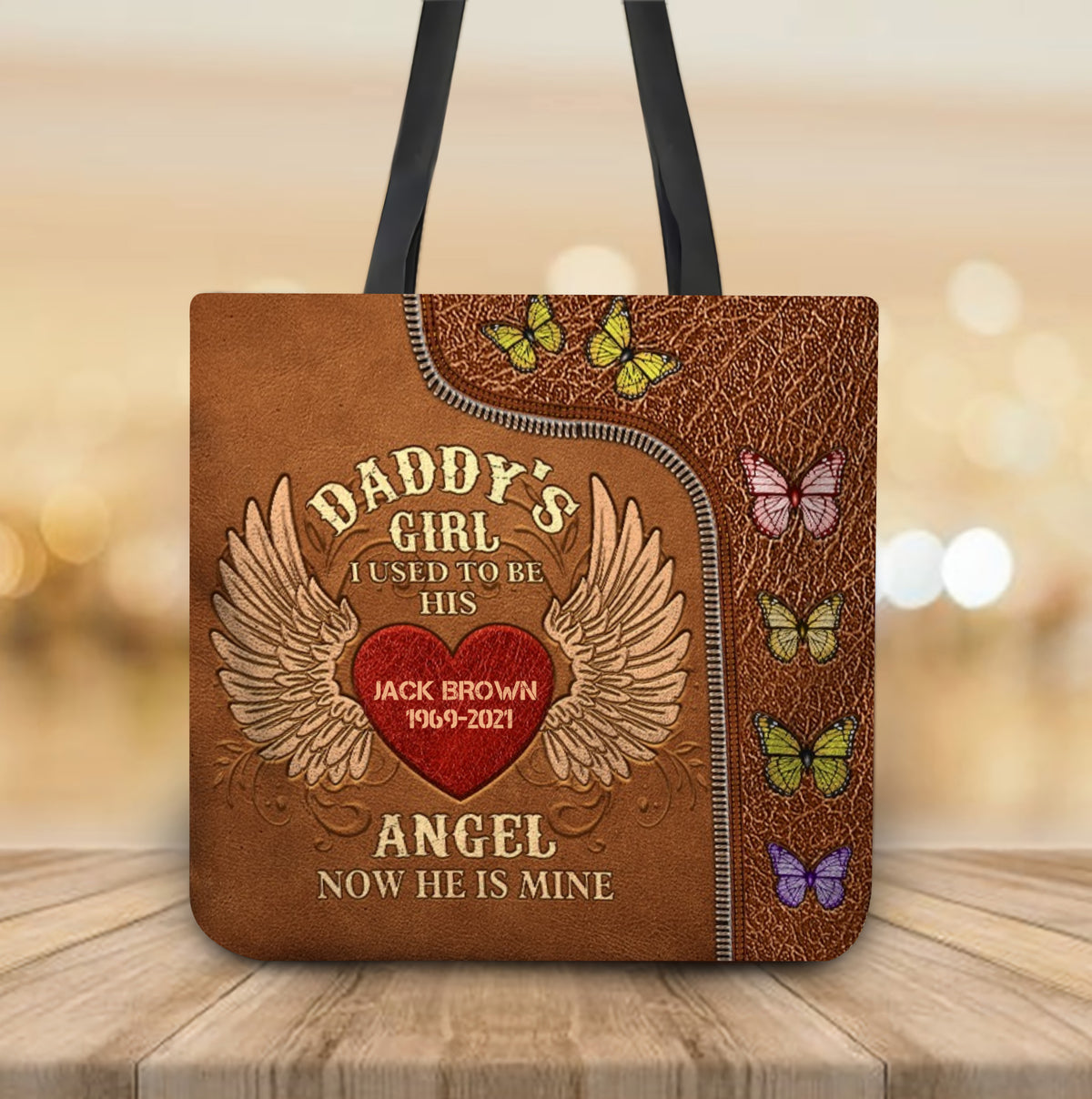 Personalized Daddy's Girl Tote Bag