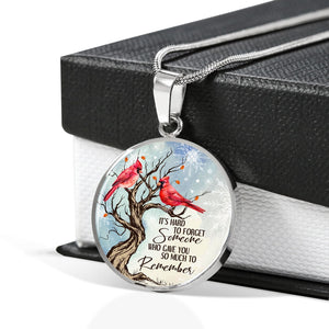 Memorial Cardinal Necklace - Circle Pendant Necklace