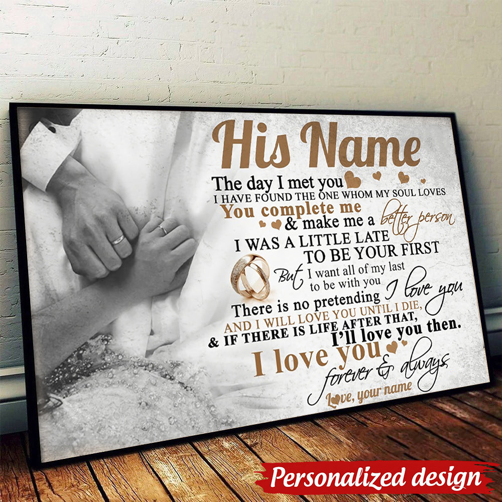 The Day I Met You - Couple Personalized Custom Poster