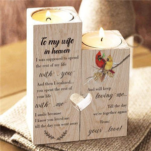 To My Wife In Heaven - Candle Holder