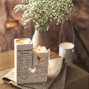 To My Husband In Heaven - Candle Holder