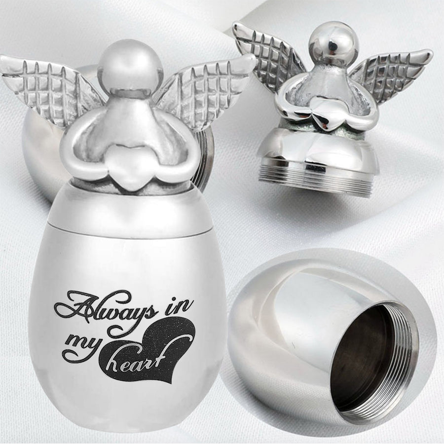 Mini Angel Keepsake Urn for Ashes-Always in My Heart