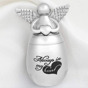 Mini Angel Keepsake Urn for Ashes-Always in My Heart