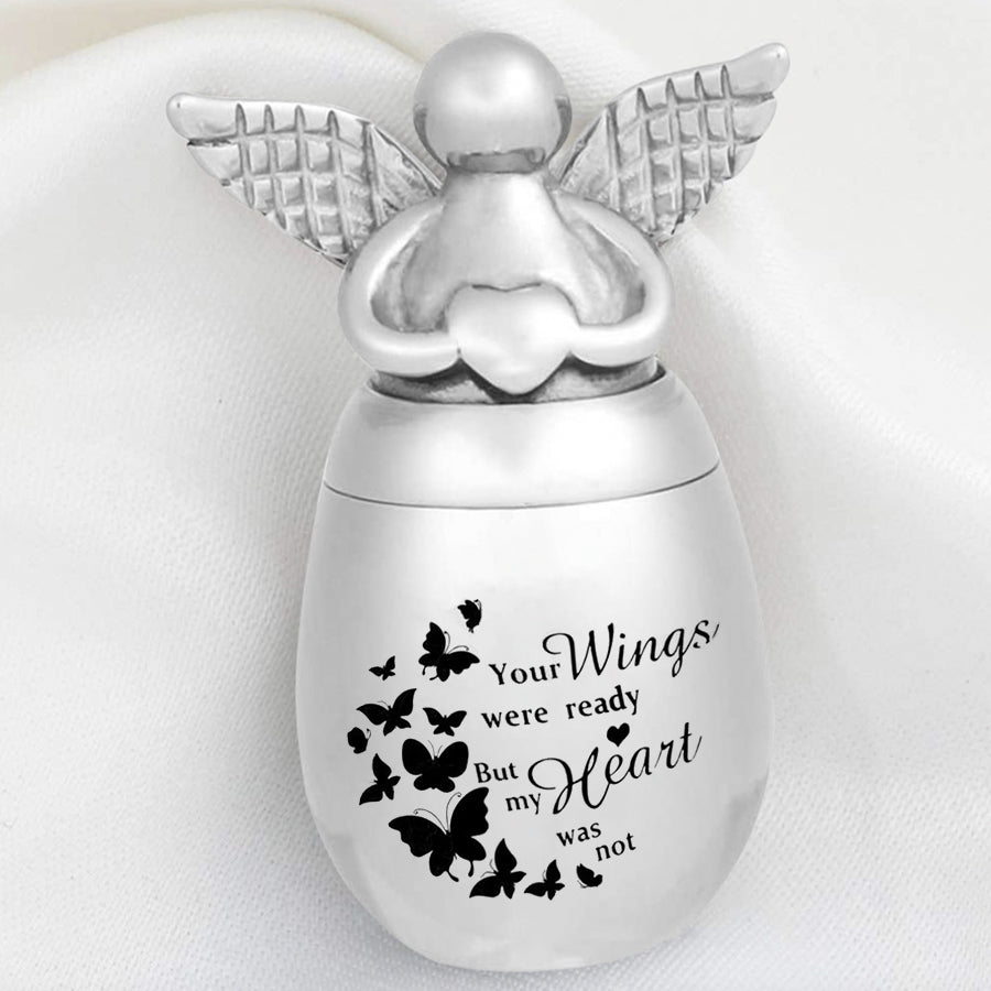 Mini Angel Butterfly Keepsake Urn for Ashes-Your Wings were Ready, But My Heart was Not