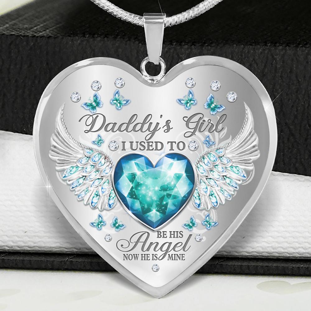 Daddy's Girl Birthstone Heart Necklace
