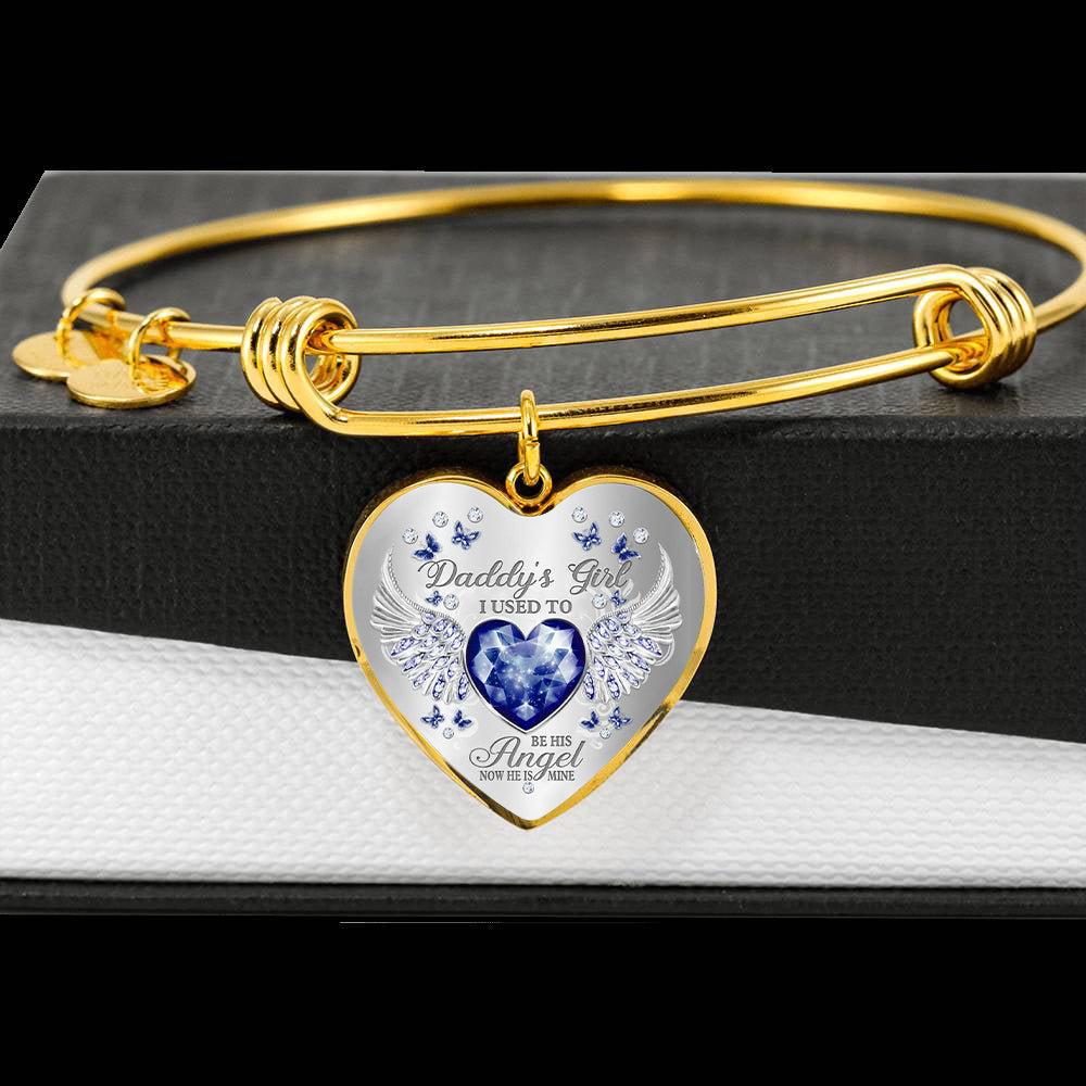 Daddy's Girl Birthstone Heart Bracelet