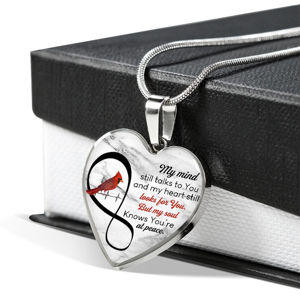 Memorial Cardinal Necklace - My Mind Still Talks To You