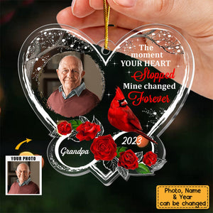 Personalized Memorial Cardinal The Moment Your Heart Stopped Ornament