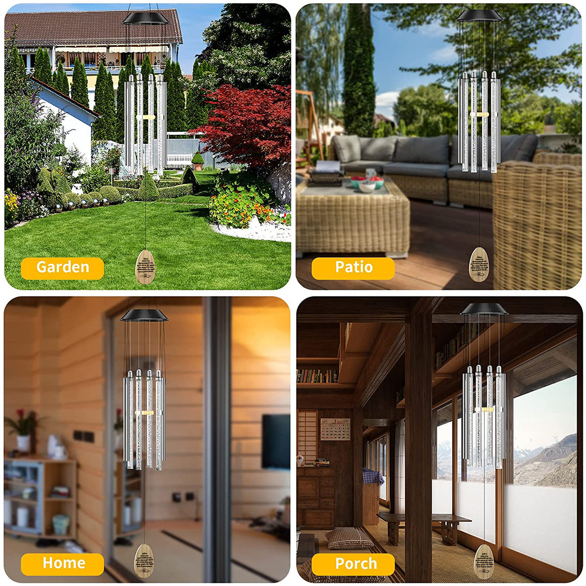 Solar Powered Musical Wind Chimes