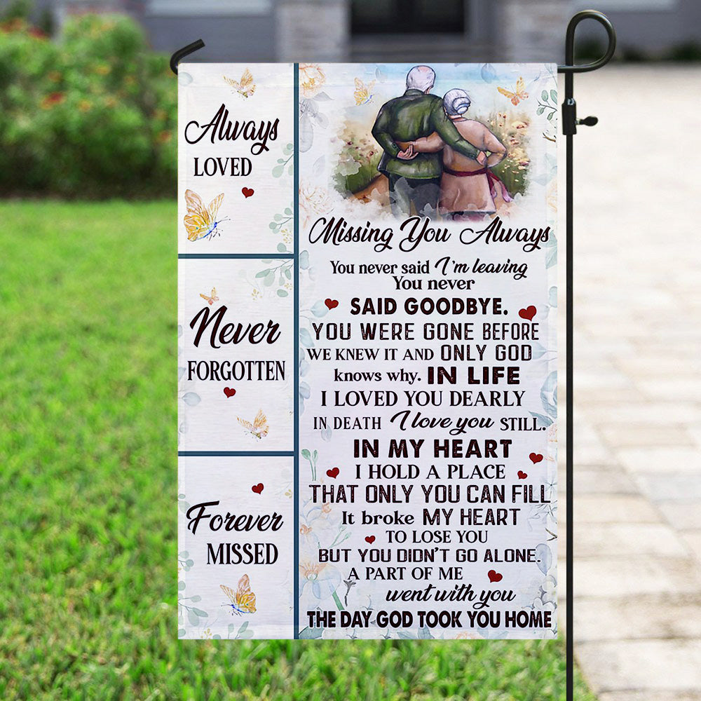 Always Loved Memorial Garden Flag