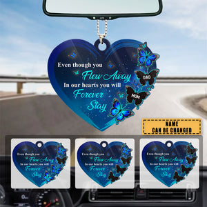 In Our Hearts You Will Forever Stay - Personalized Flat Acrylic Ornament