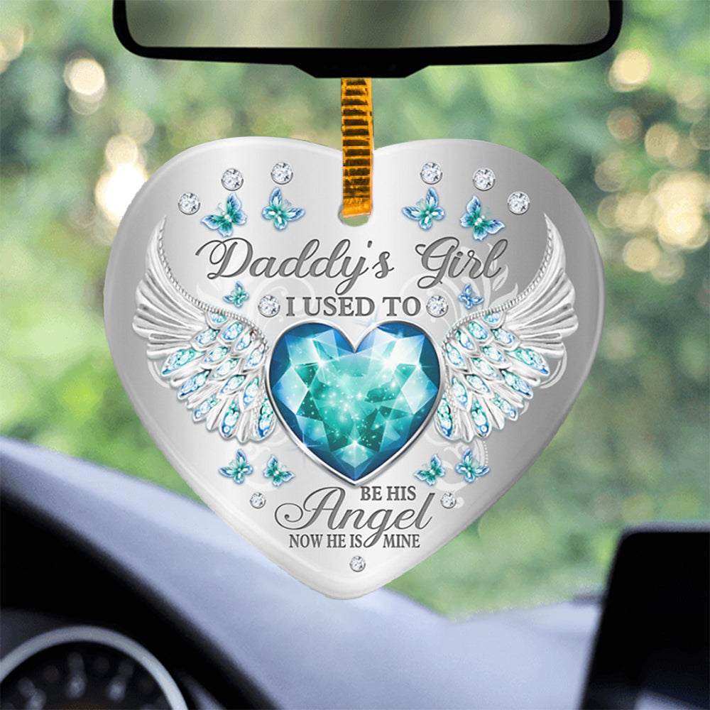 Daddys Girl Heart Ornament (Porcelain)