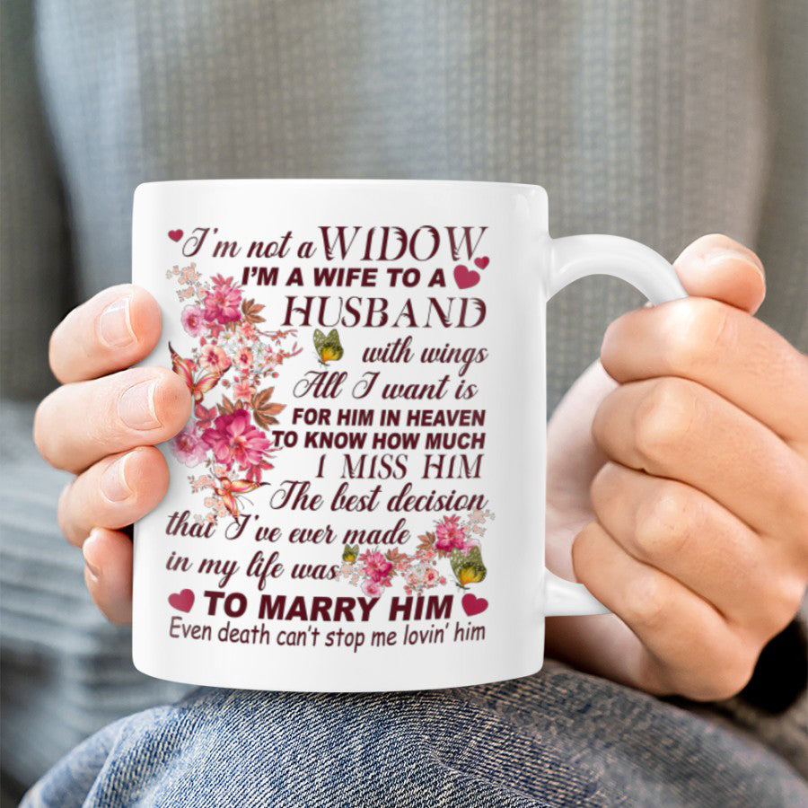 My Husband Has Wings Mug - Loved One Memorial Gift