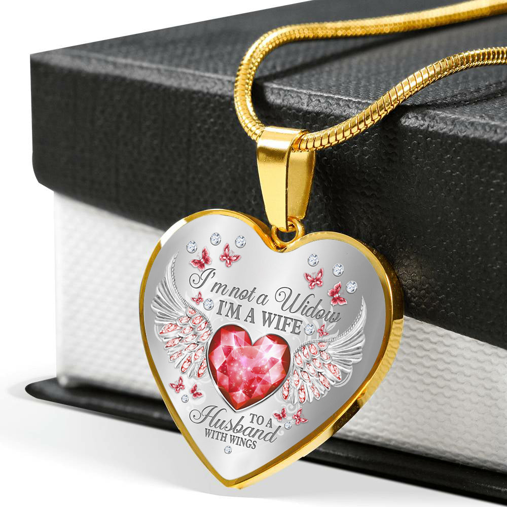 I'm Not A Widow Heart Necklace