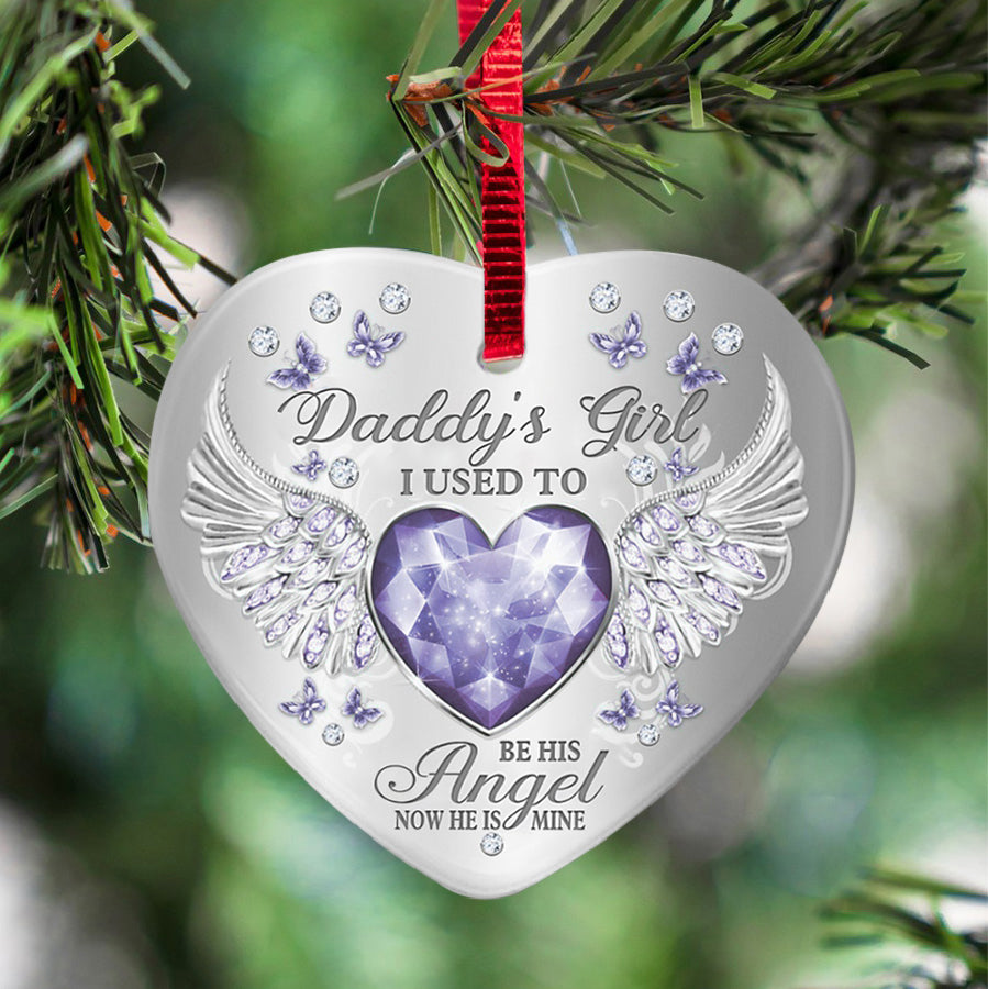 Daddys Girl Heart Ornament (Porcelain)