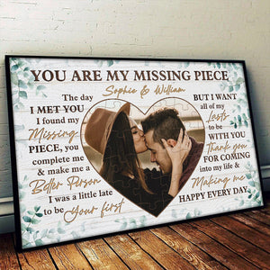 I Want All Of My Lasts To be With You - Upload Image, Gift For Couples - Personalized Horizontal Poster