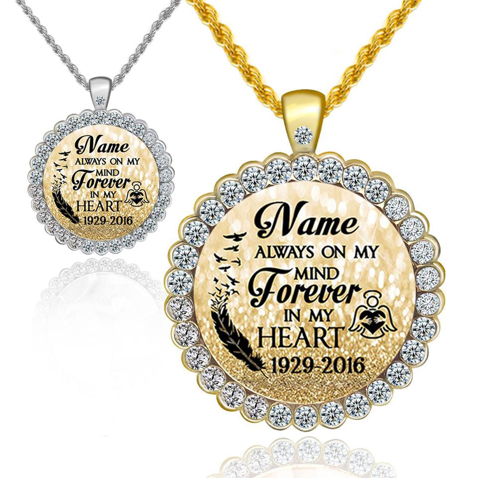 Always On My Mind Forever In My Heart - Personalized Necklace
