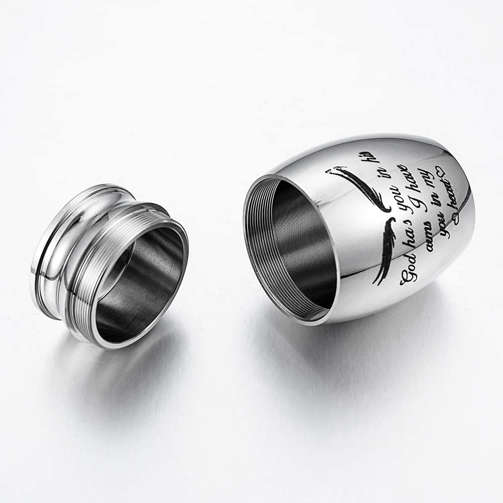 Mini Keepsake Urn for Ashes-God Has You in His Arms, I Have You in My Heart