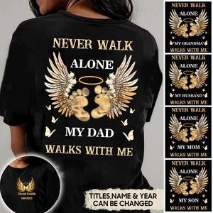 Never Walk Alone Angel Wings Personalized T-shirt