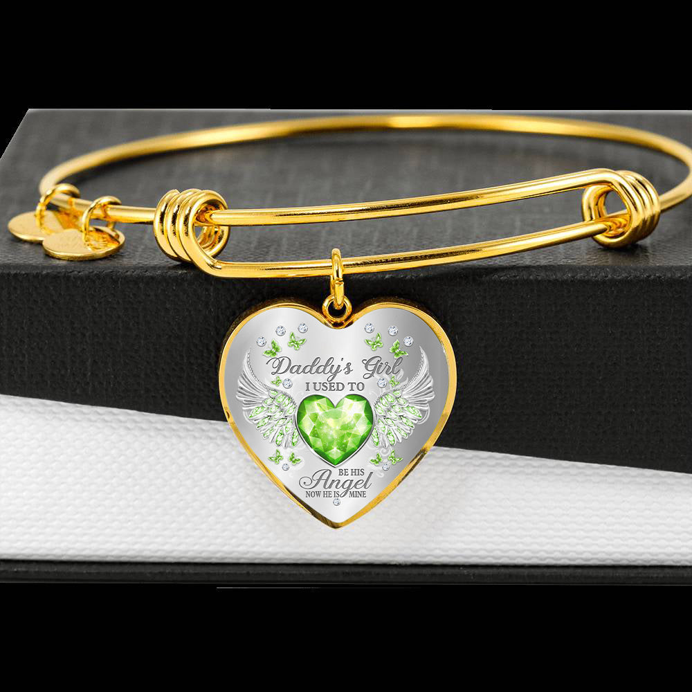 Daddy's Girl Birthstone Heart Bracelet