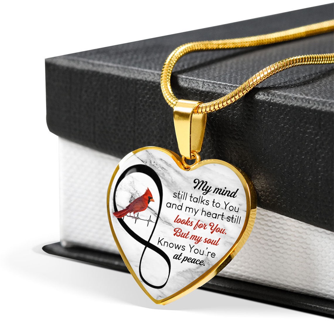 Memorial Cardinal Necklace - My Mind Still Talks To You