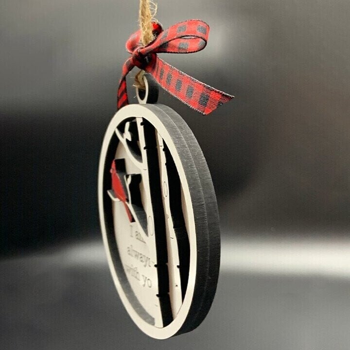 Handmade memorial ornament with Cardinals- We Are Always With You💖
