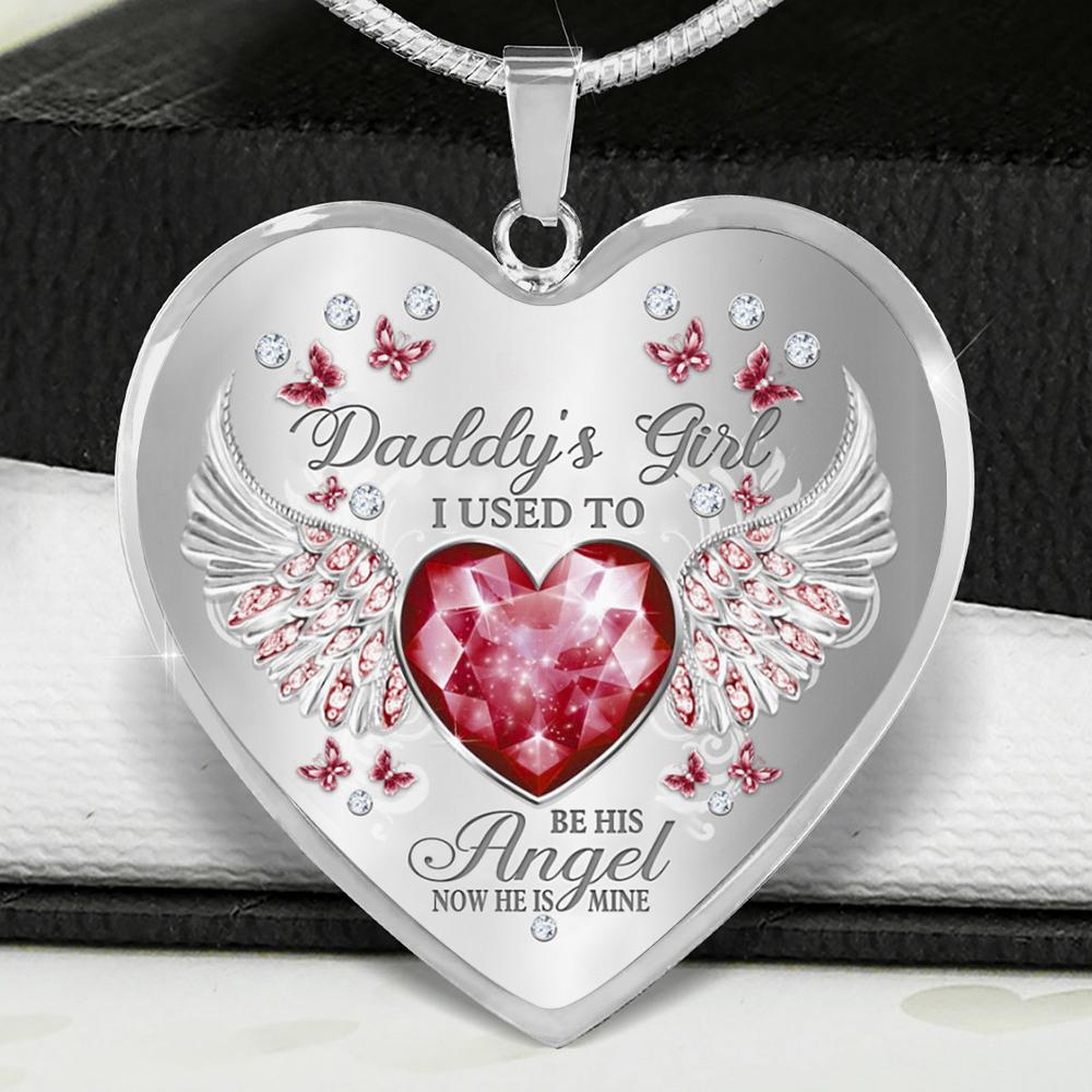 Daddy's Girl Birthstone Heart Necklace