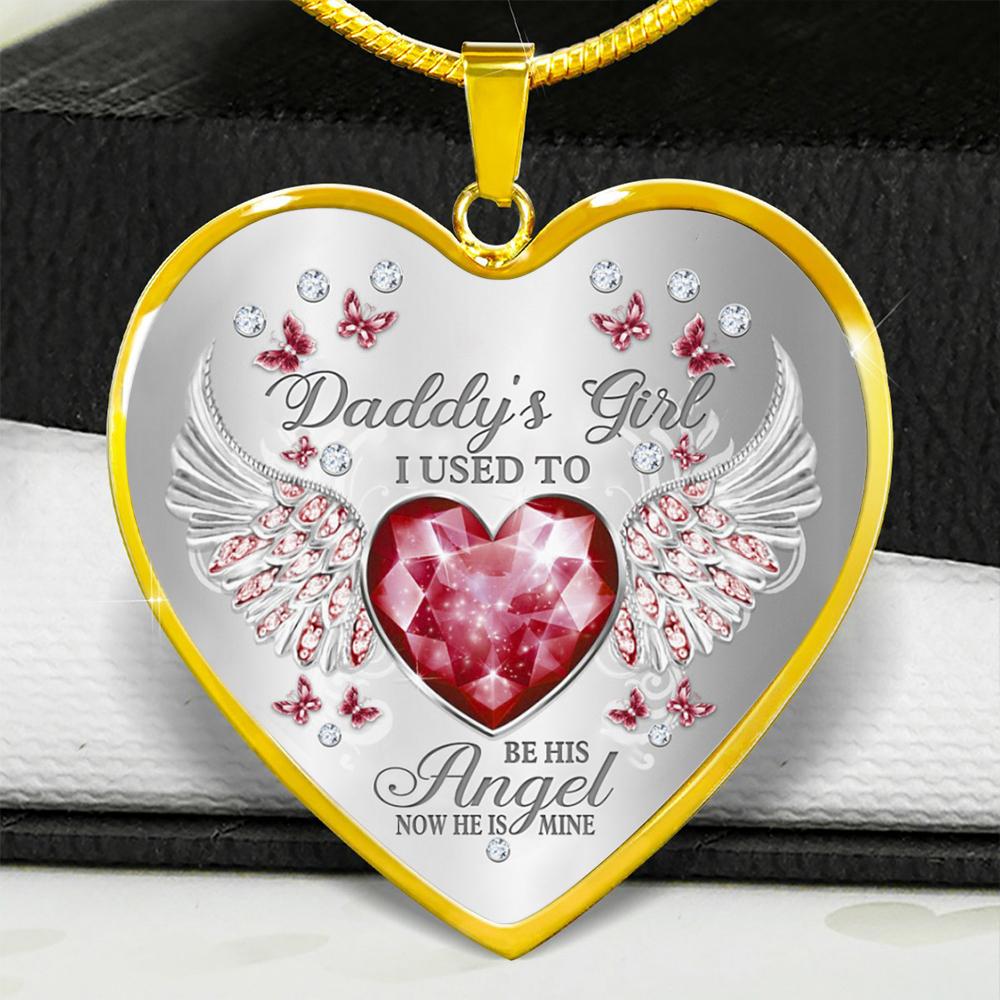 Daddy's Girl Birthstone Heart Necklace